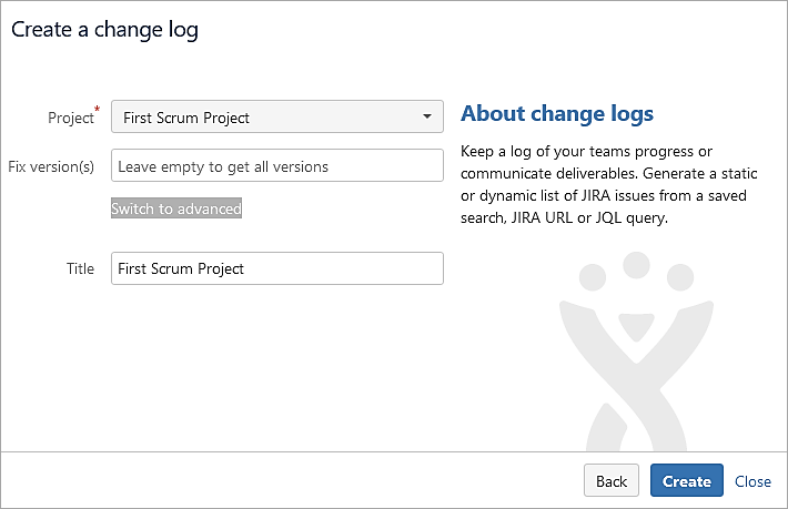 After selecting the project