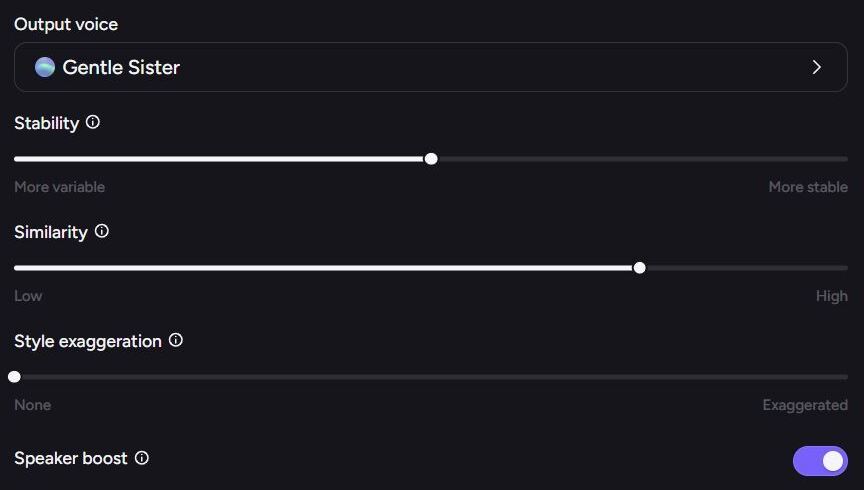 Voice stability