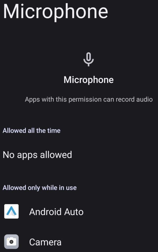 Android Device Microphone