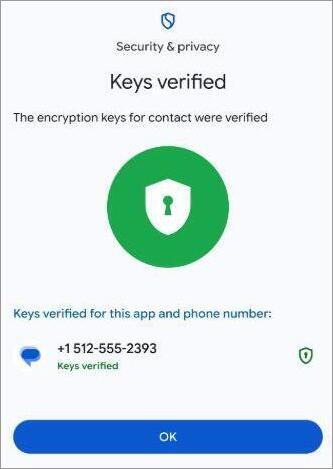 Android key verified