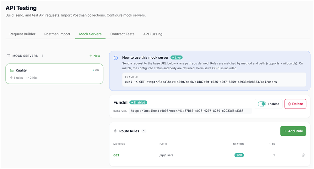 Api mock servers