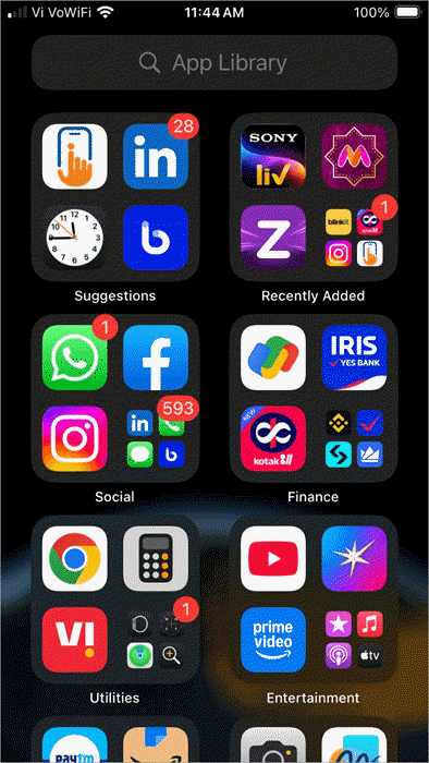 App library search bar