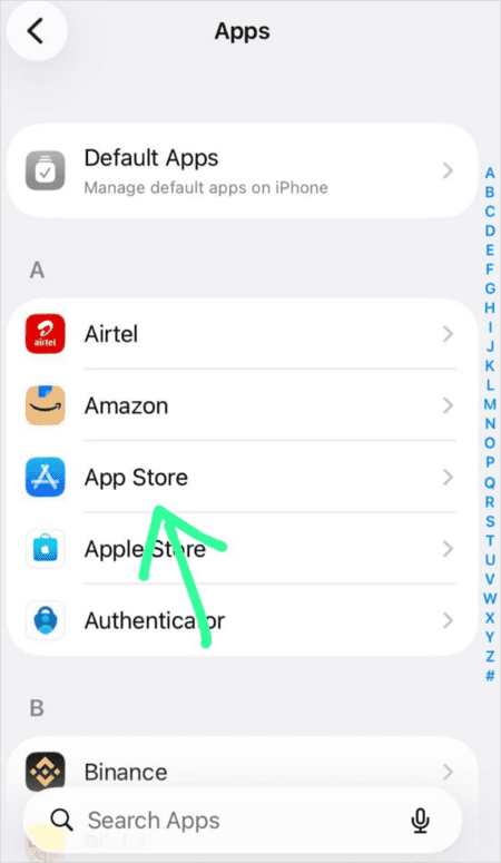App store option