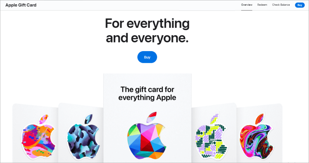 Apple gift card