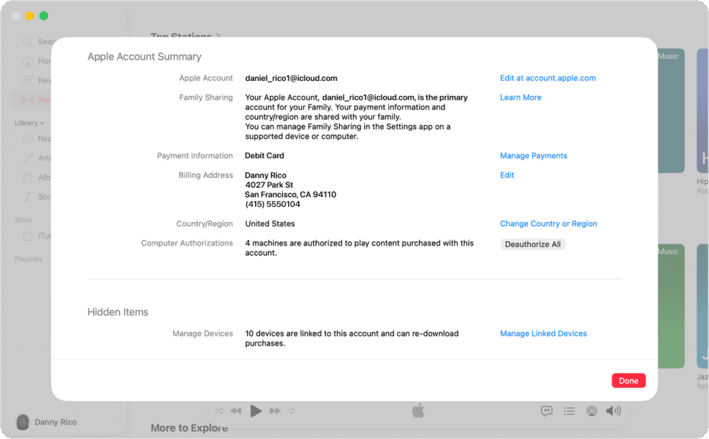 Apple id credentials
