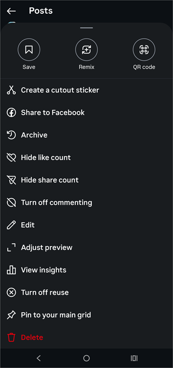 Archive a post