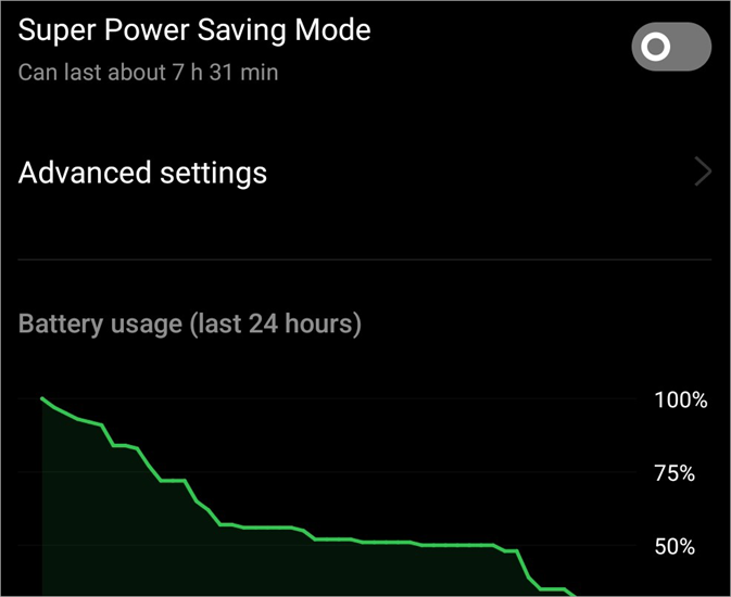 Battery usage