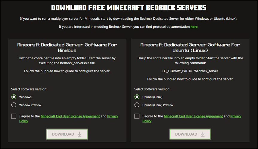 Minecraft Bedrock Servers