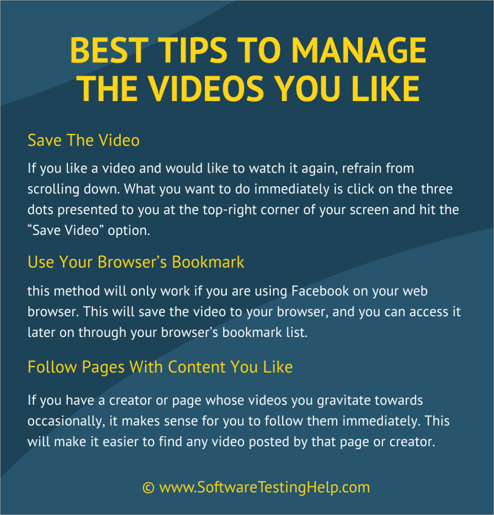 Tips to Manage FB Videos You Like