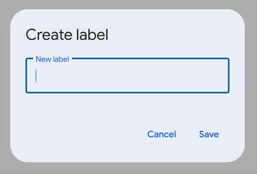CREATE LABEL