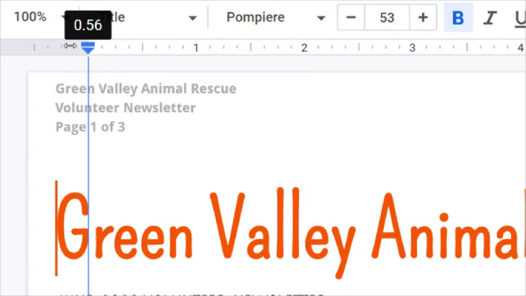 change margins of the document by dragging