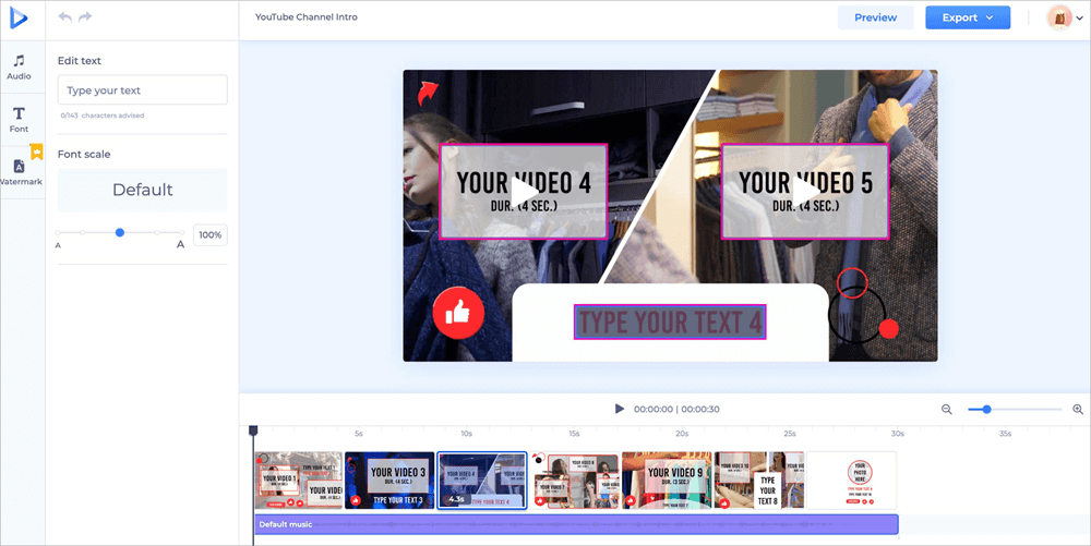 Changing the text font