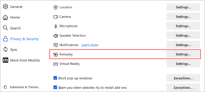 Check for the autoplay option