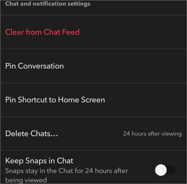 Chat and Notification Settings