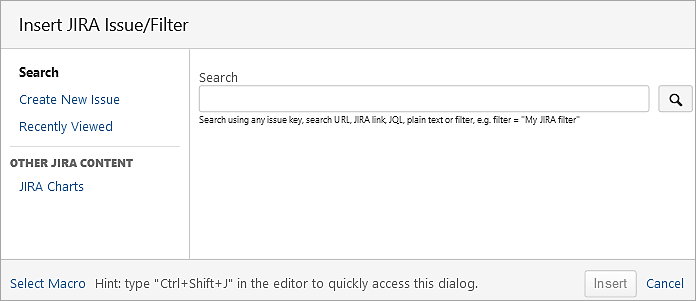 Click on Jira Charts link