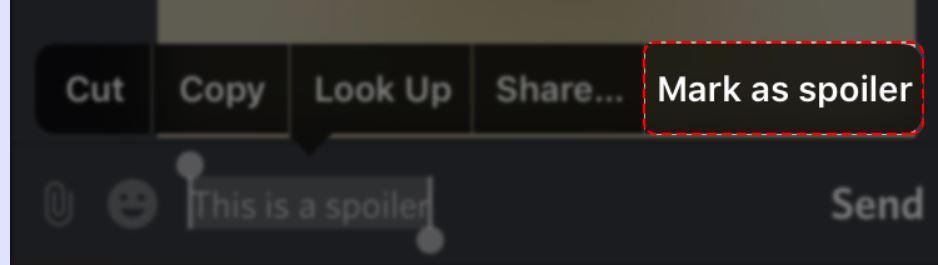 Click on Mark as Spoiler