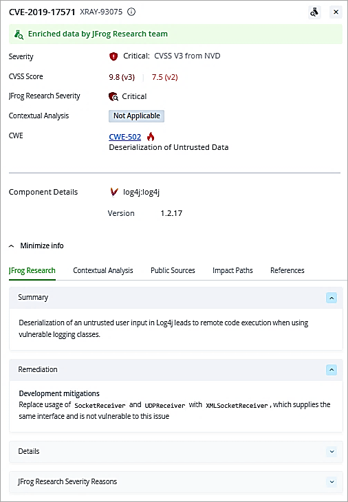 Click on one of the Critical CVE