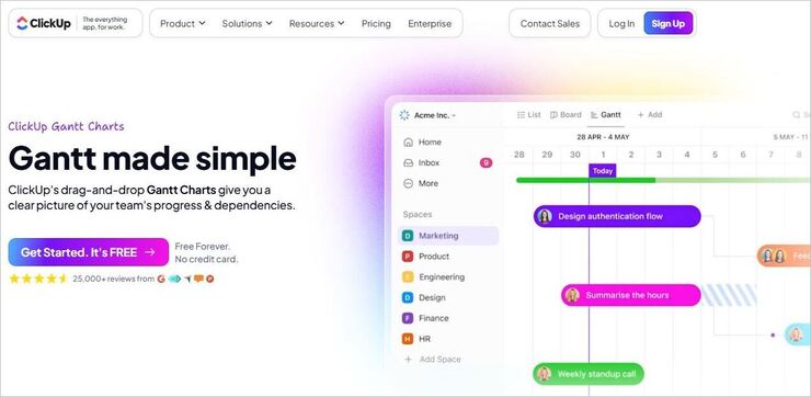 ClickUp Gantt Gantt Chart Software