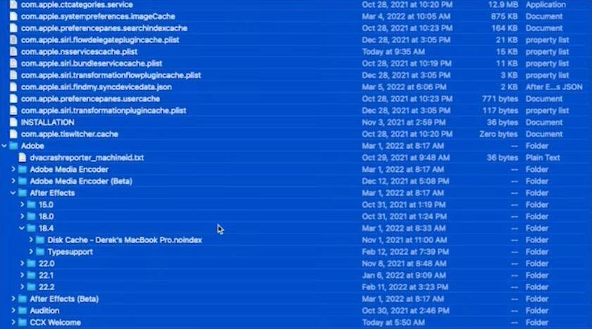 Command ~Library - Caches.