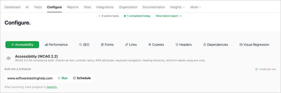 Configure