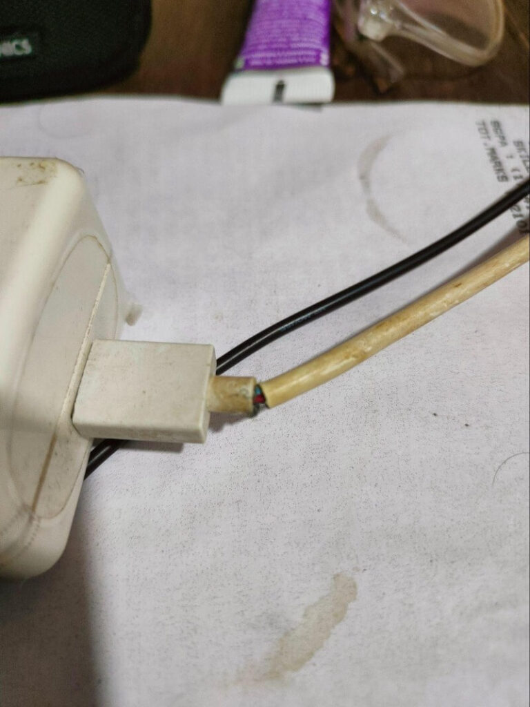 Damaged charger