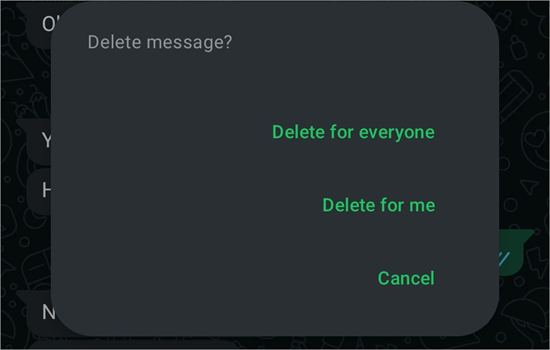 Delete message
