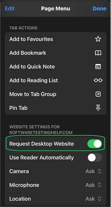 DesktopViewForSingleWebsiteTogg