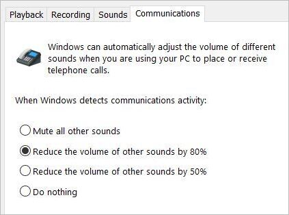 Communications tab
