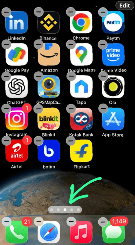 Dots on Home Screen
