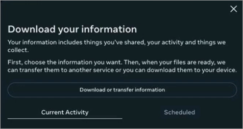 Download your information