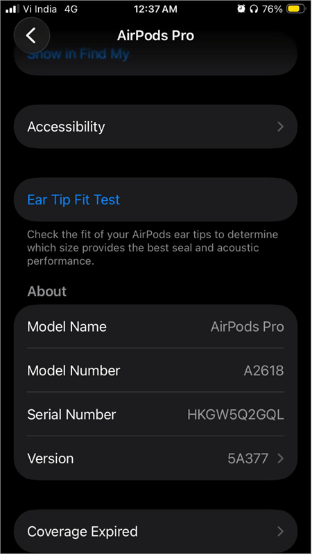 Ear Tip Fit Test