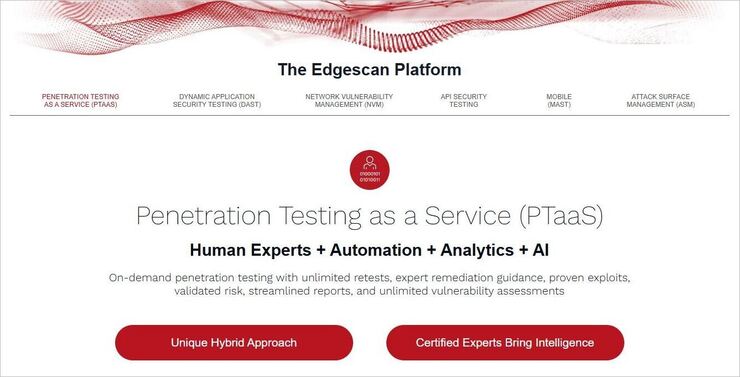 Edgescan PTaaS Penetration Testing Companies