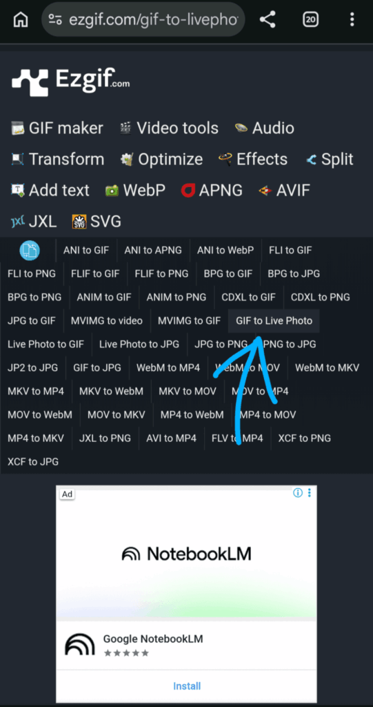 Ezgif - GIF to Live Photo