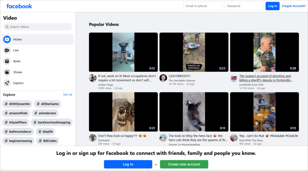 Facebook Watch Sports Streaming Sites