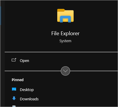 File Explorer on Windows