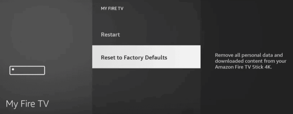 Reset to Factory Defaults