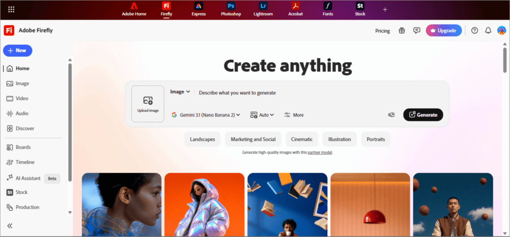 Firefly Home page