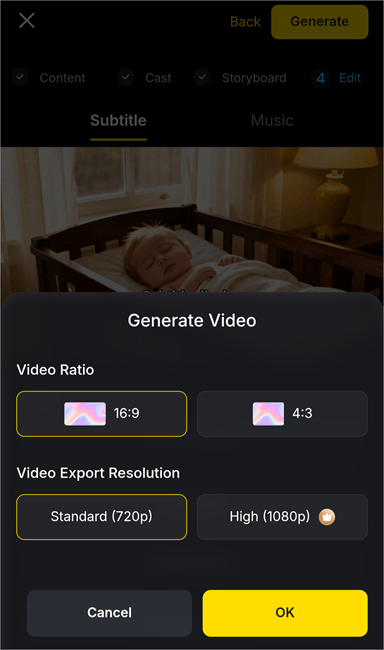 Generate video