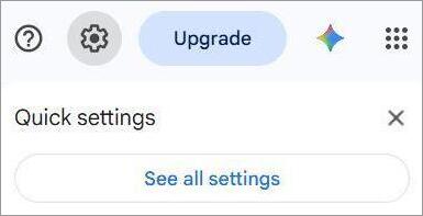 Gmail - Gear icon