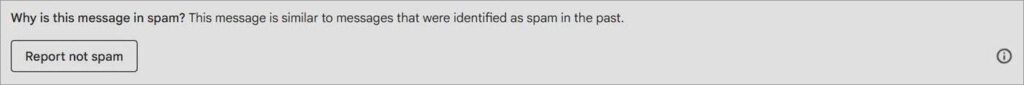 Gmail - Report not spam