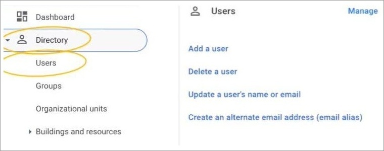 Google Admin - Users