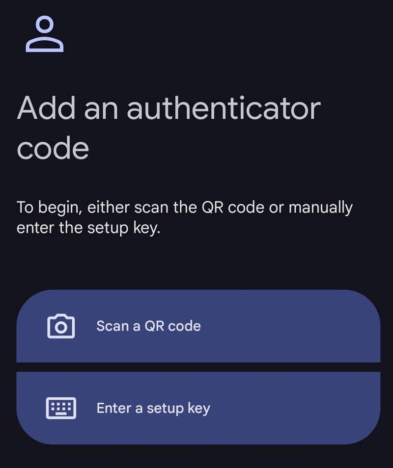 Google Authenticator - Add Authenticator
