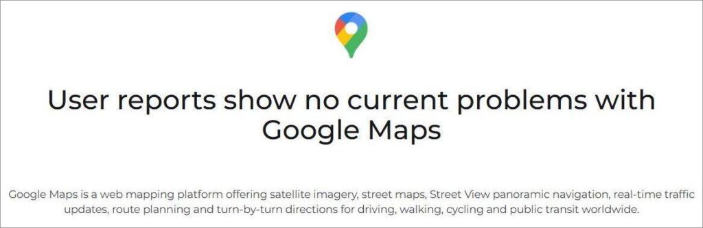 Google Map is fine
