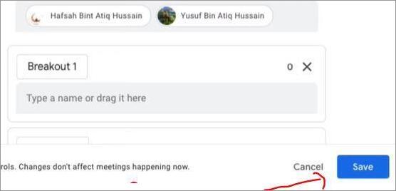 Google Meet -Save icon