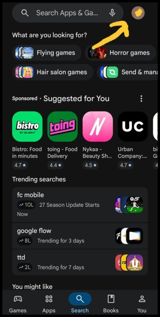 Google play profile icon
