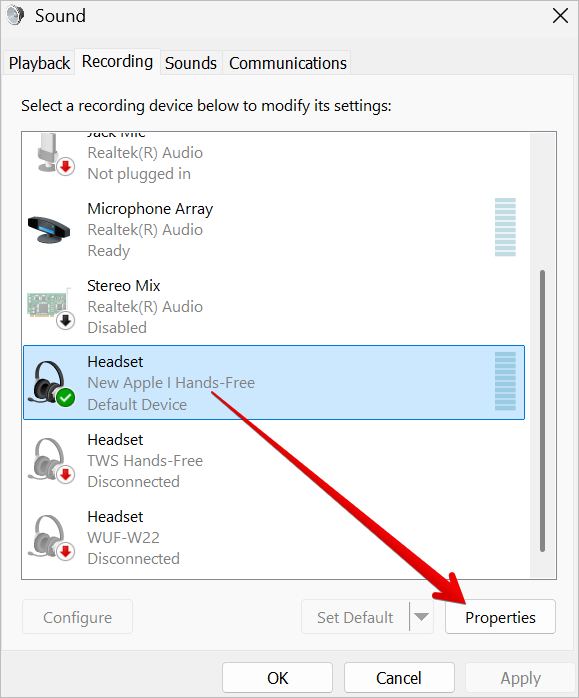Headset - Properties