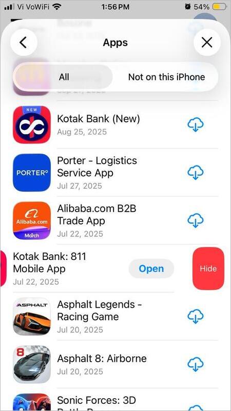 Hide in App Store