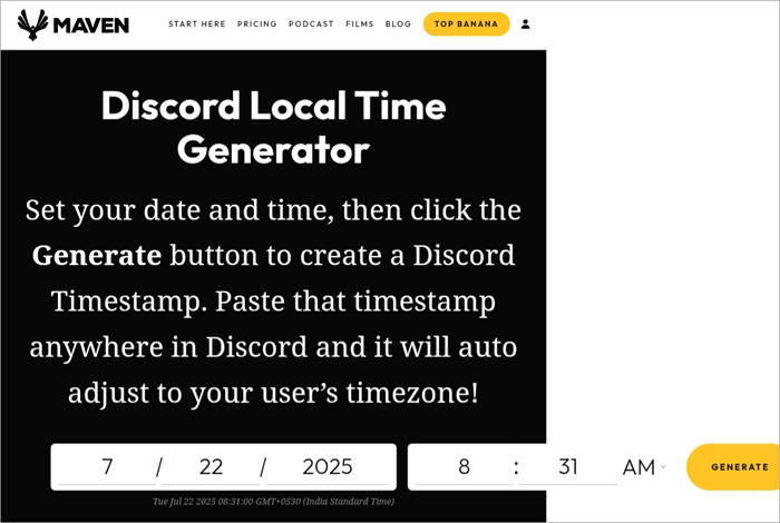 How to generate timestamps