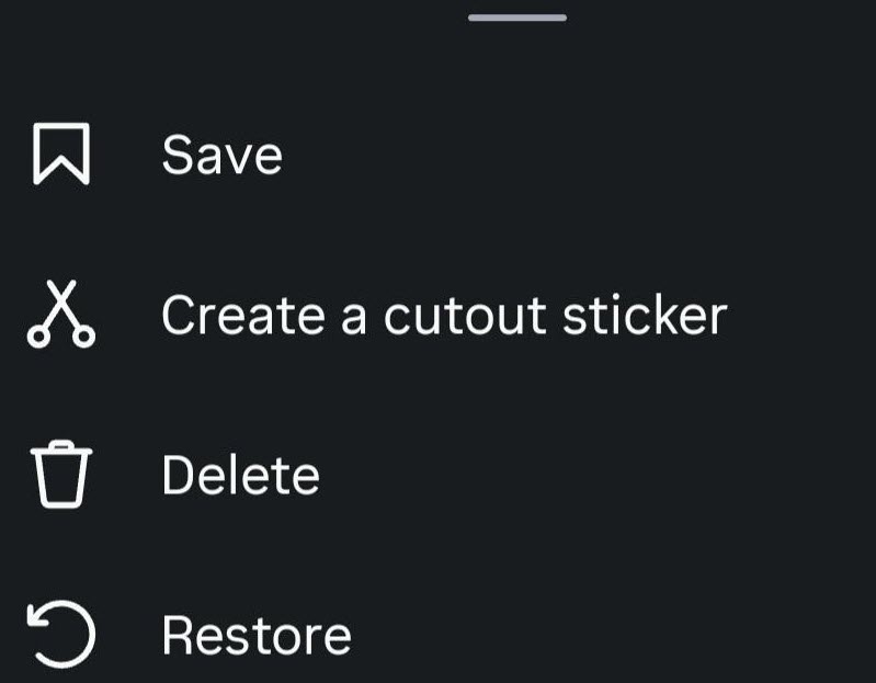 Instagram restore option