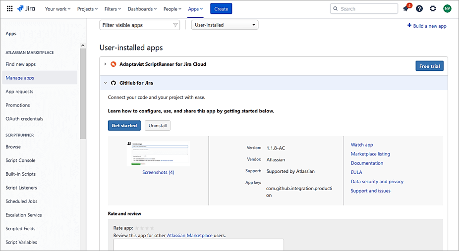 Integrate Jira and GitHub